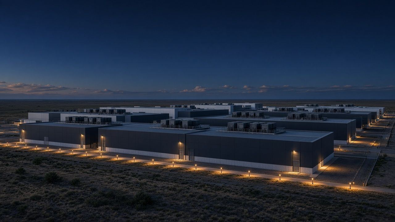 Completed data center campus exterior